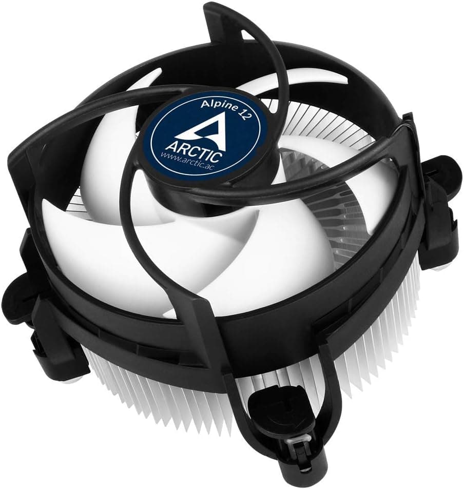ARCTIC Alpine 12 - CPU Cooler for Intel Sockets 115x and 1200, 92 mm PWM Fan, up to 95 W Cooling Power, with Pre-Applied MX-2 Thermal Compound, Easy Installation
