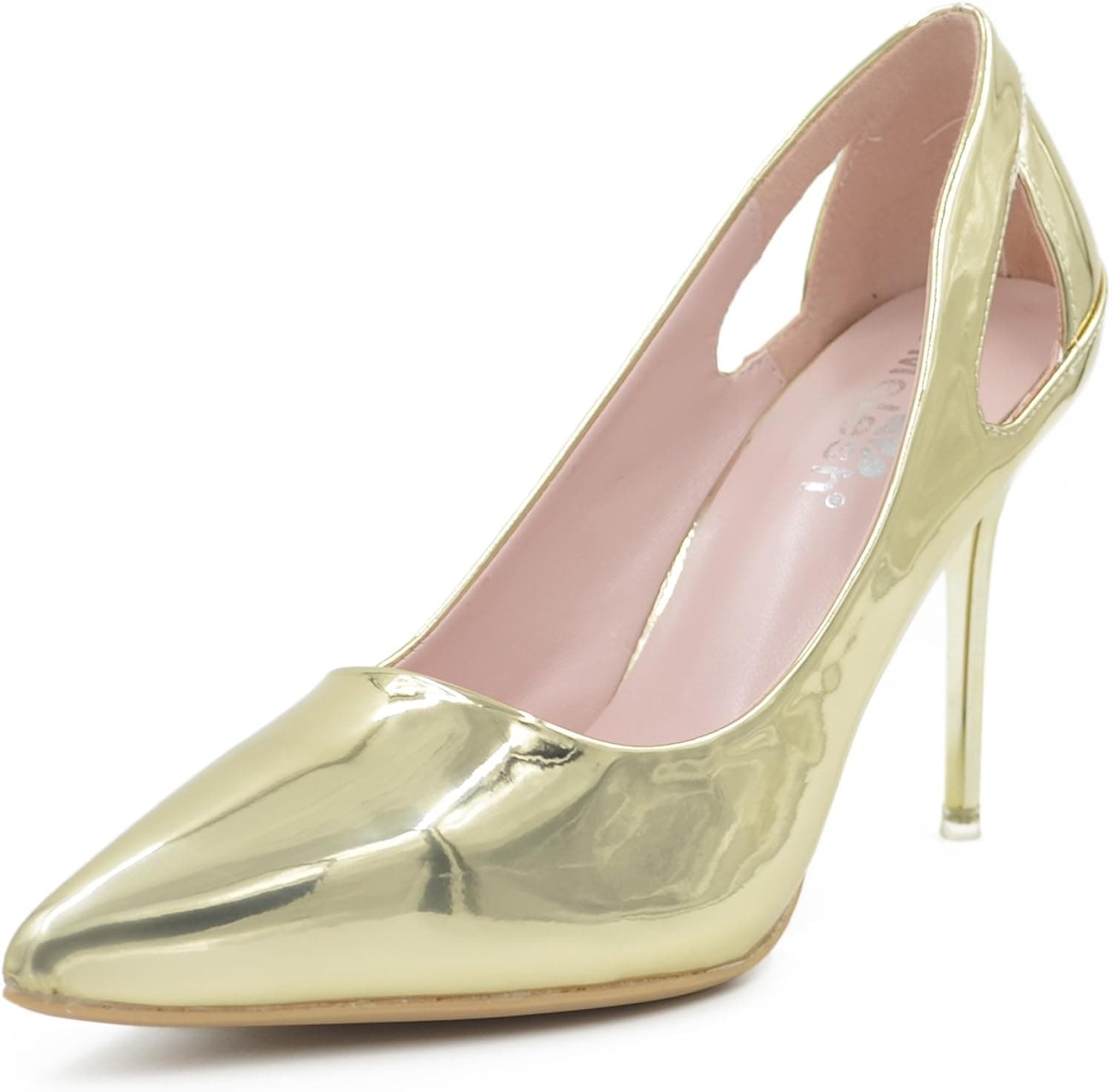 Melesh Wedding Dress Pumps Shoes Bridal Women Pointed Toe High Heels Glazed Leather