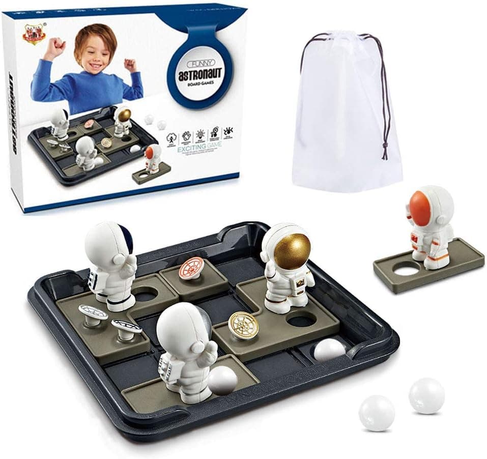 OnliForYu Astronaut Push Ball Puzzle Board Game for Kids, a STEM Brain Game with 60 Challenges - Brain Teaser Educational Toys for Family Party, Logic Travel Game Gift for Boy Girl Aged 5,6,7,8 and Up