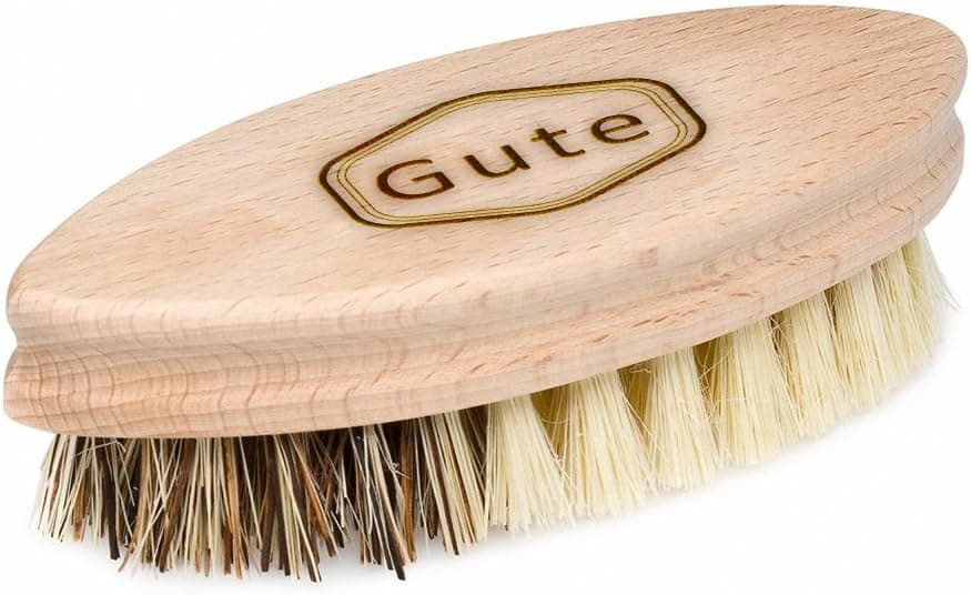 Gute Large Vegetable and Fruit Brush 5-1/4 Inch Dual Soft and Hard Side