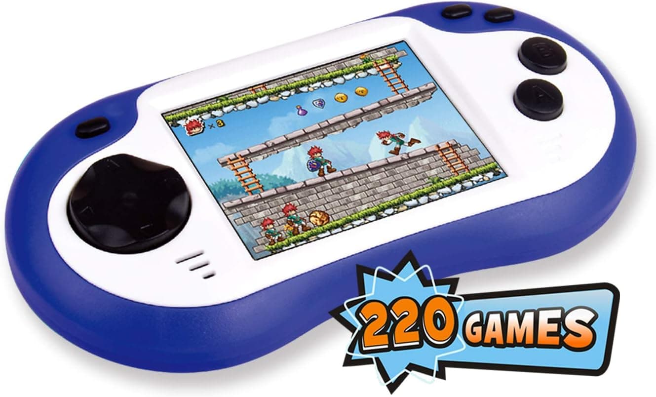 IWAWA Game Player Video Games Console Handheld Game Controller Kids Portable Electronic 220 Games/16-bit/2.5' TFT Screen