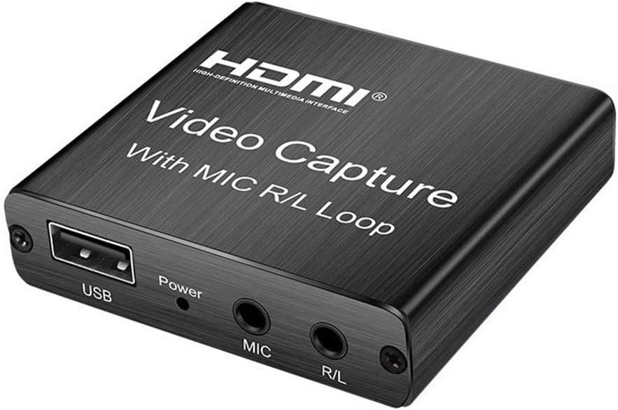 Buyfunny01 Video Capture Card,Video Capture Dongle for Computer,Live Streaming Adapter 4K 1080P, for Preview and Storage,Game Live Broadcast