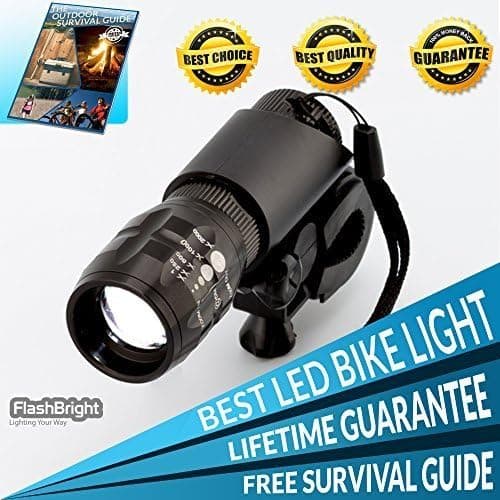 FlashBright Universal Waterproof LED Bike Light with Tail Light