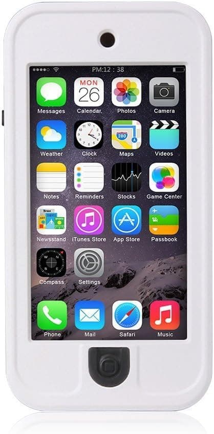 iPod Touch 5th 6th Waterproof Case,SAVYOU for Kids Waterproof Heavy Defender Shockproof Dirtproof Snowproof Dustproof Sweatproof Defender Armor Cover for iPod Touch 6 with Kickstand (White)