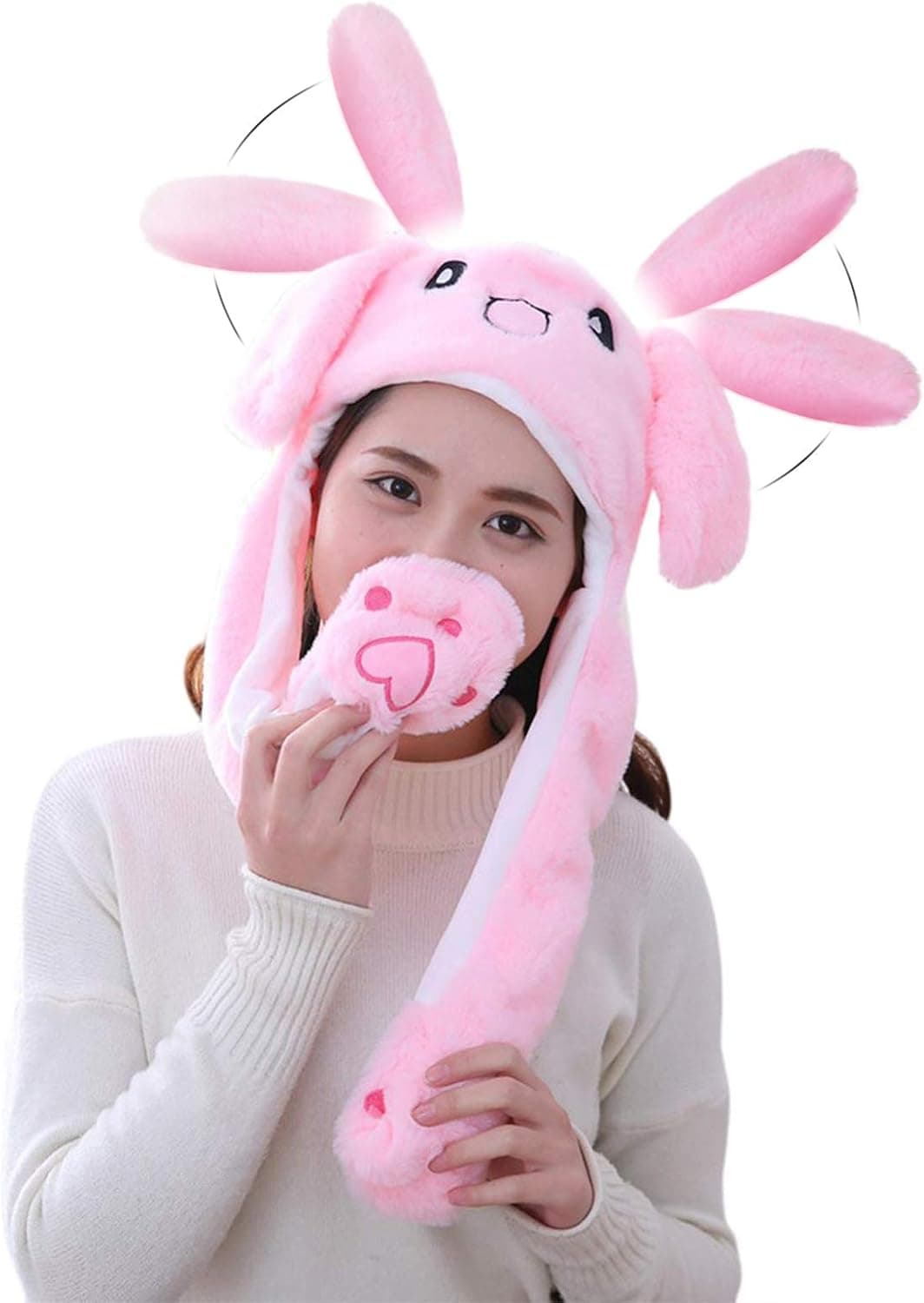 Fox Claw Rabbit Hat Ear Moving Jumping Hat Christmas Funny Girl Hats Party Cosplay Holiday Hats Cute Hats for women