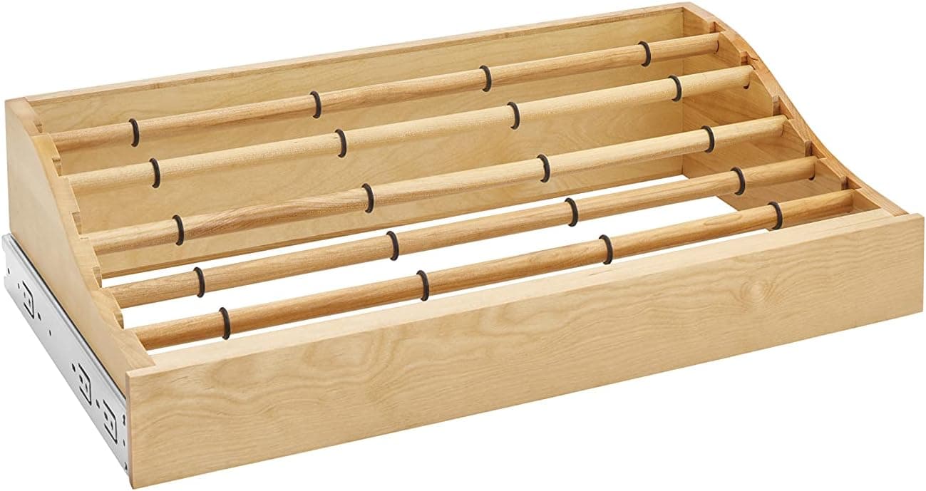 Rev-A-Shelf 24 in Wood Pants Rack Organizer, Standard, Natural