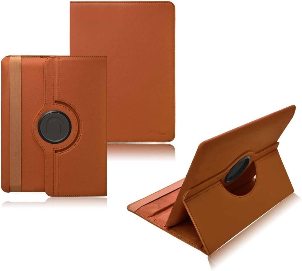 Ionic Rotating Stand Leather Case with SLEEP AND WAKE Function for New Barnes Noble Nook HD 7-inch Wifi (Brown)[Does not fit Nook Tablet]