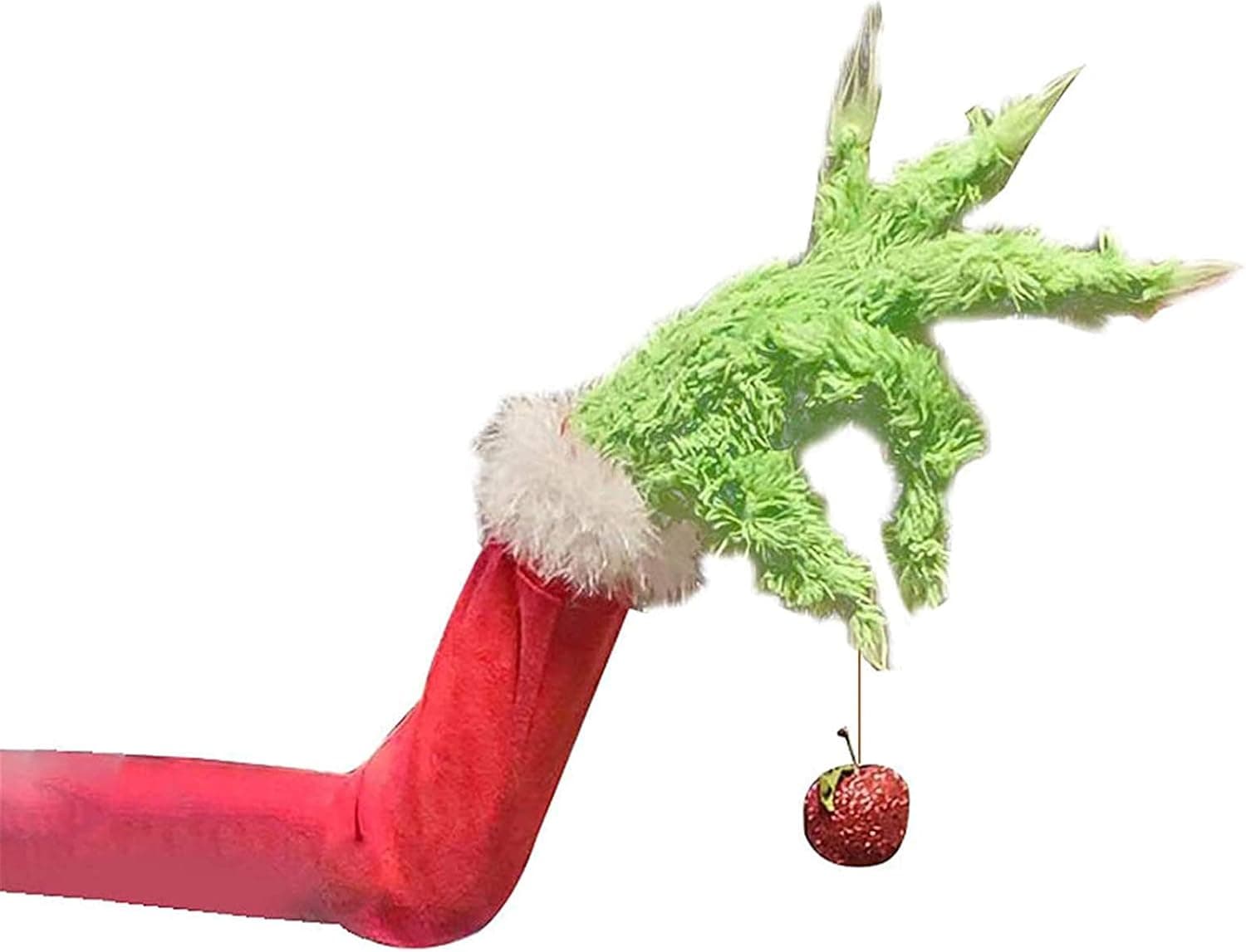 Nucucina Christmas Tree Decorations Elf Head, Body and Arms for Decorations, Stole Leg Stuck Topper Pose-able Plush Legs Xmas Ornaments Party (Hand), White