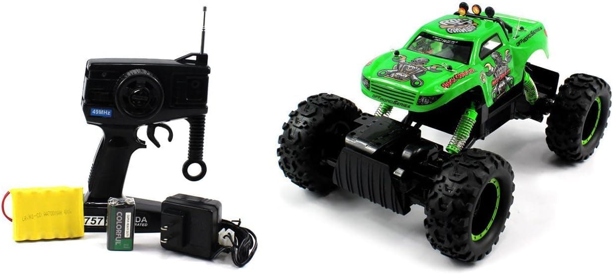 King Crawler Electric RC Truck Off Road 4WD 10+ MPH 1:12 RTR (Colors May Vary) Crawls Over Rocks and Objects, Premium Off Road Performance