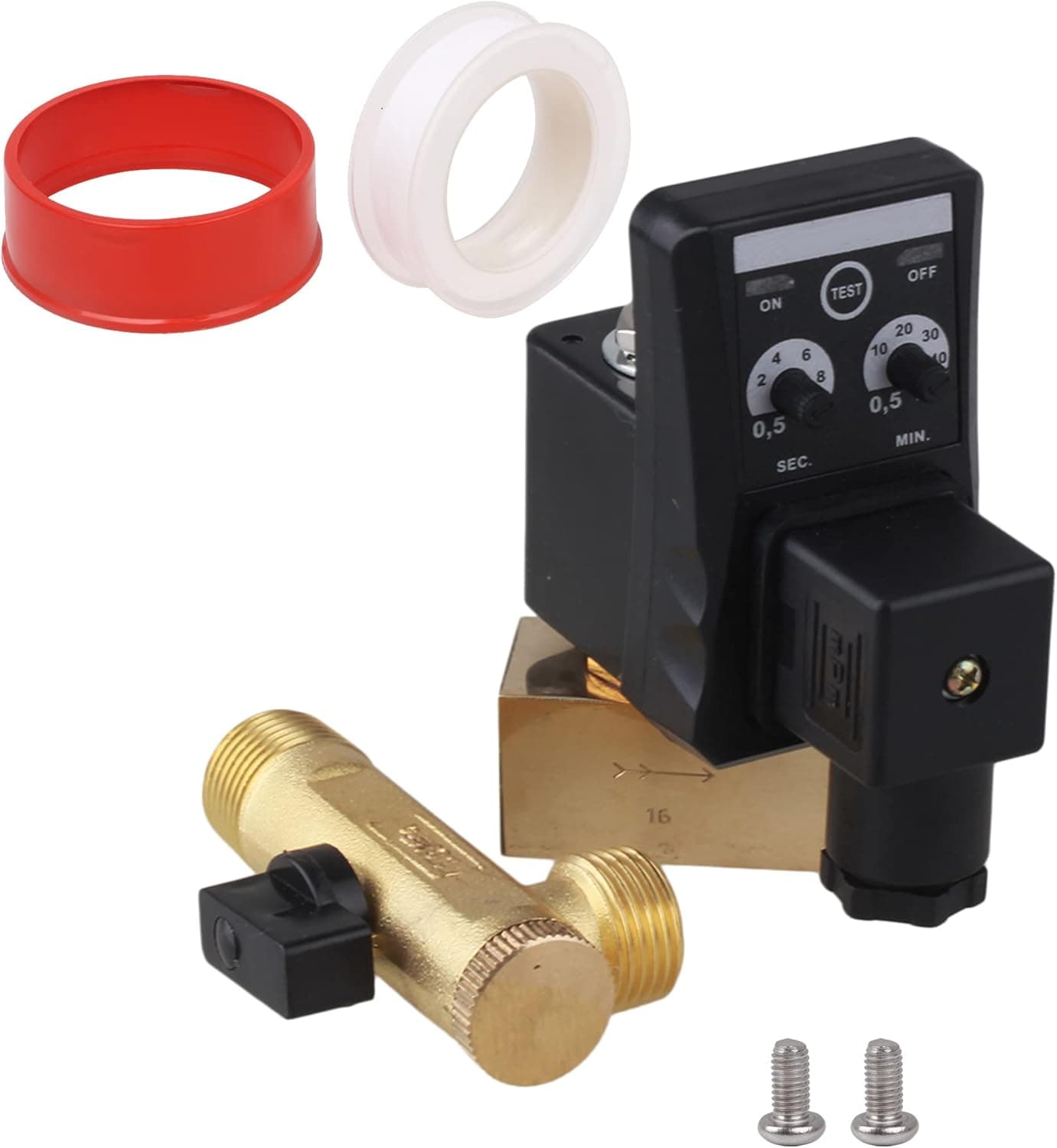 AC110V 1/2" Electronic Timed Air Compressor Automatic 2-way Drain Valve Adjustable