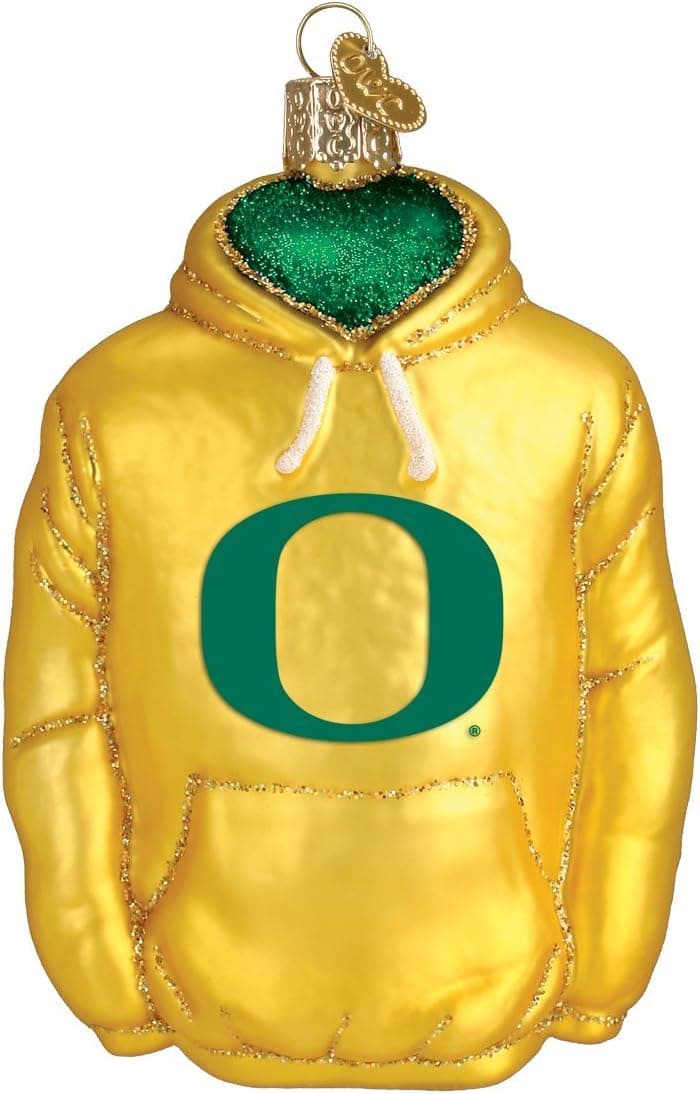 Old World Christmas Ornaments: University of Oregon Ducks Glass Blown Ornaments for Christmas Tree, Hoodie