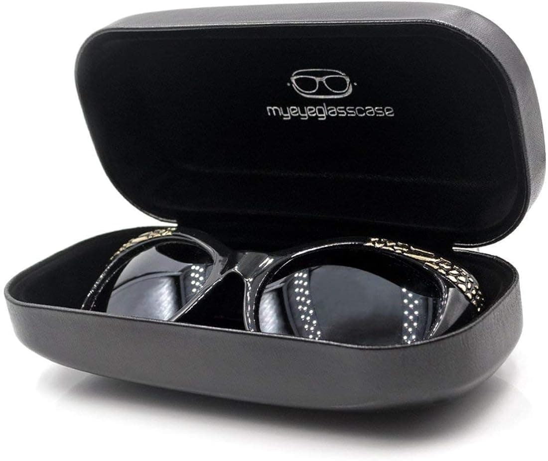 Smooth Sunglass Case | For Men & Women | Sturdy | Extra Large | AS505 Black