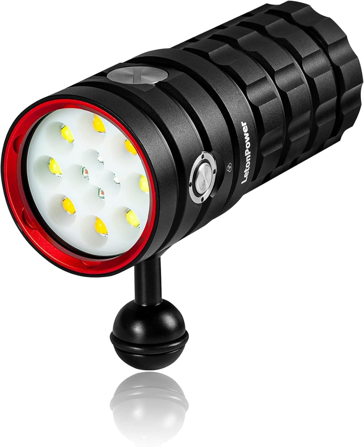LetonPower Dive Light, TS S Pro13000Lumens 100m Underwater Video Light,Diving Flashlight,Underwater Lights with Type-C Charging for Professional Under Water Sports