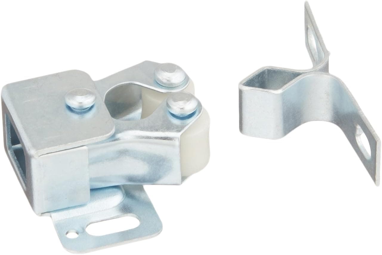 Amerock | Double Roller Cabinet Catch | Zinc | 1-5/16 inch (33 mm) Length | 1 Pack | Door Catch | Cabinet Door Latch