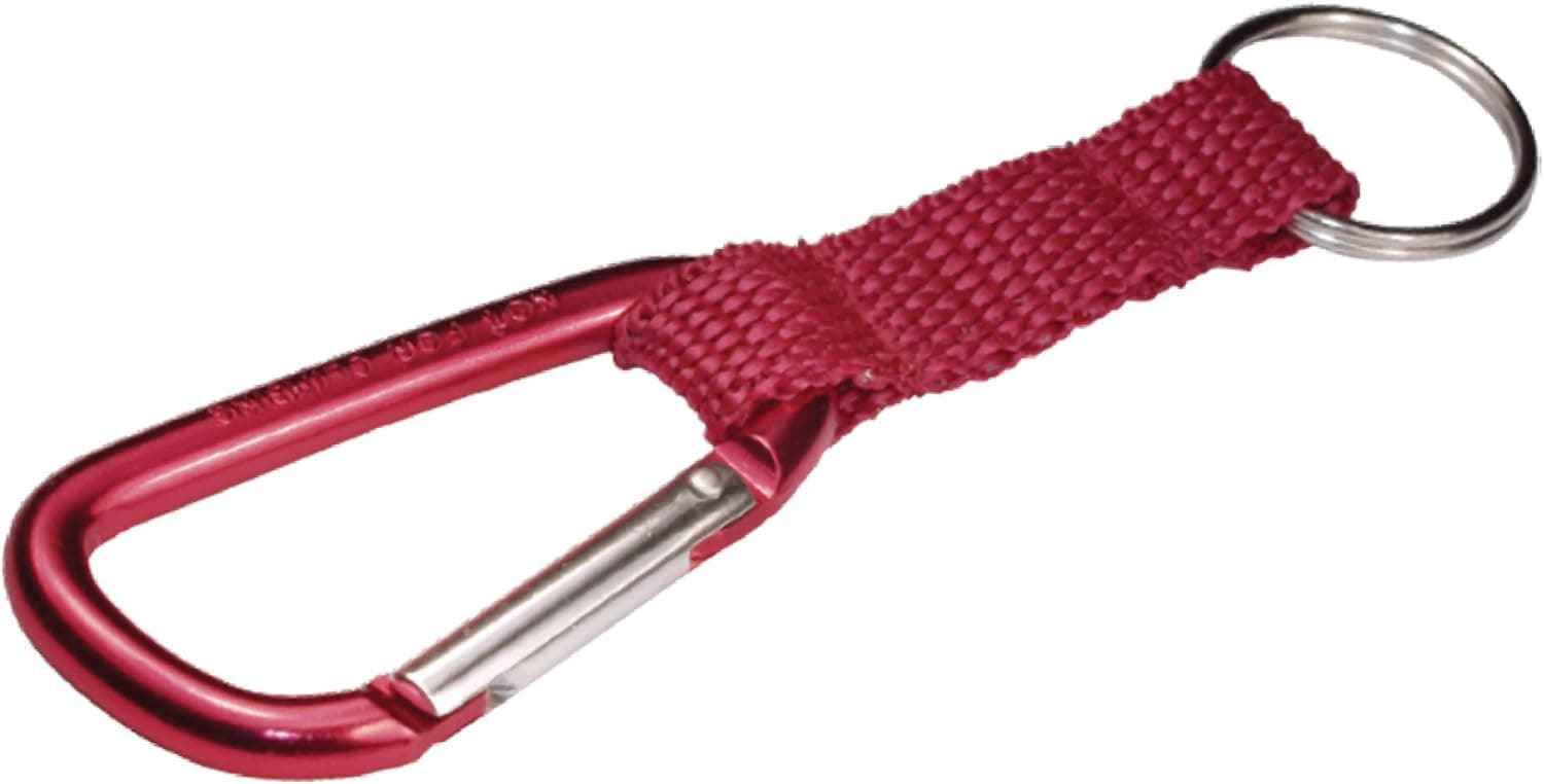 The Hillman Group 711086 Carabiner Key Clip with Strap , Assorted colors (Color may vary)