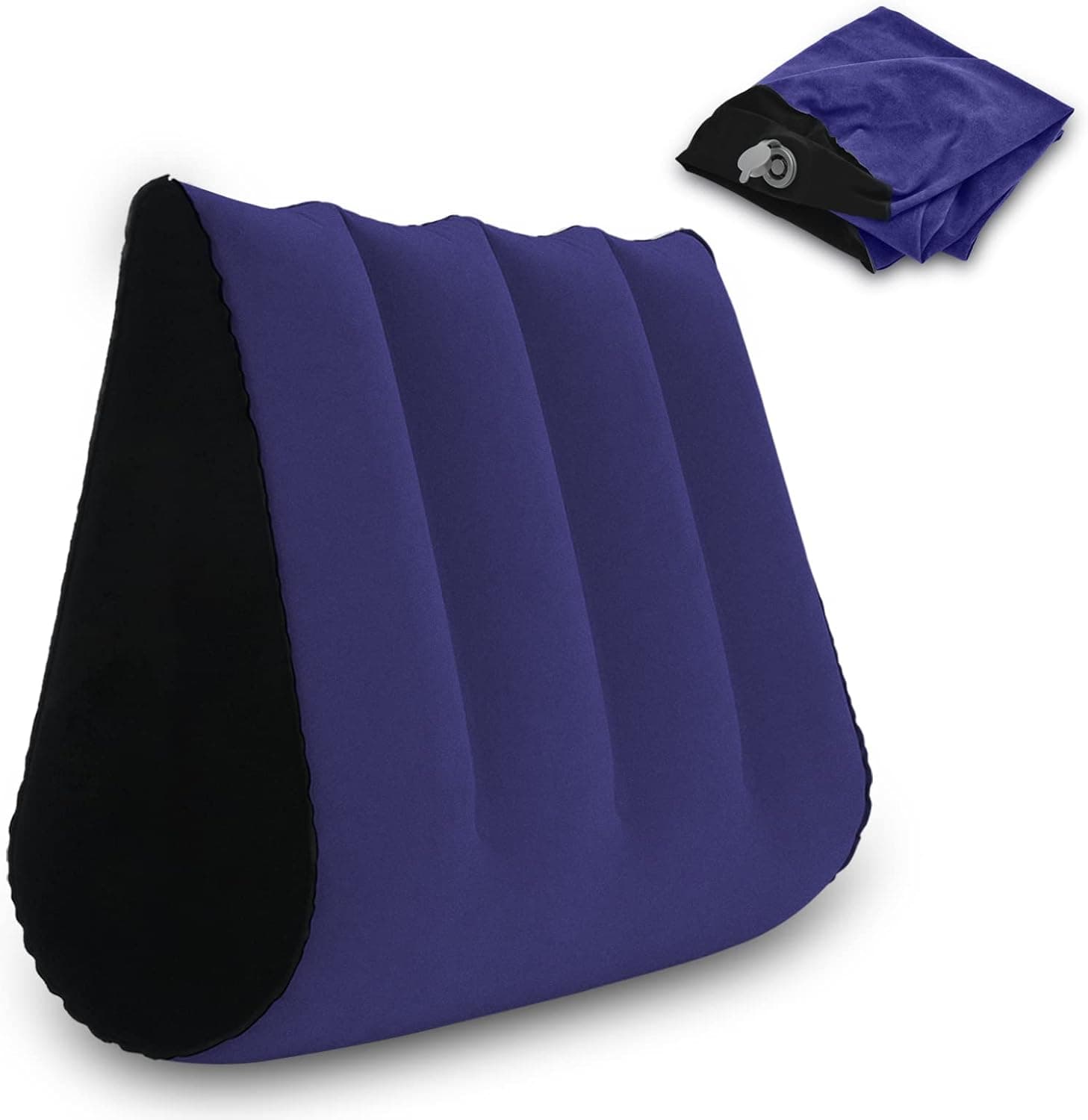 DASGUTES Inflatable Wedge Pillow for Travel - Positioning Triangle Pillows for Sleeping, Knee Support, Reading, Backrest, Inflatable Camping Pillow Comfortable for Travel, Hiking or Backpacking