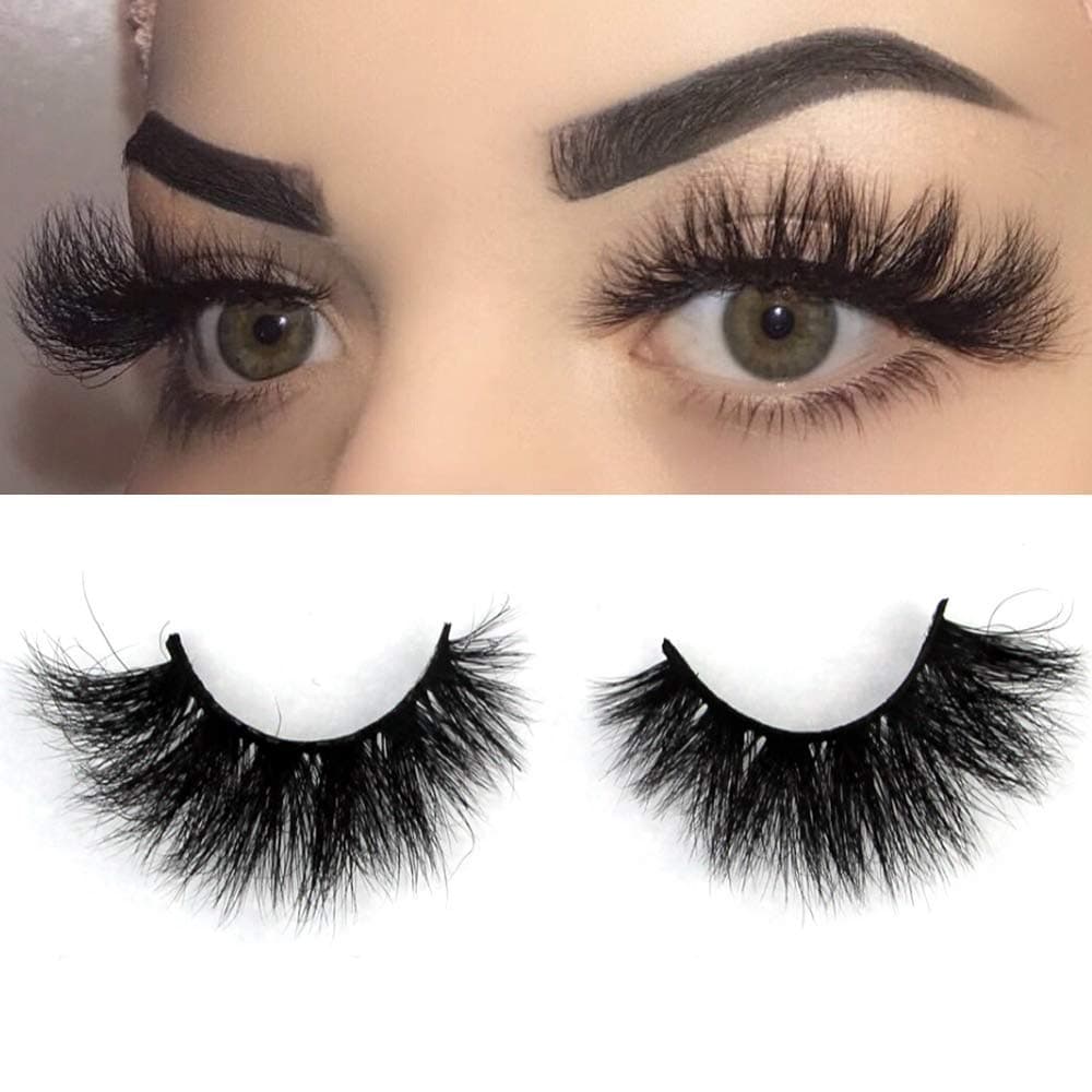 MyFabulash 20mm 3D Mink False Eyelashes Cat eye lashes Fluffy False Mink Lashes Natural Look Long Mink Eyelashes Thick Full Volume EyeLashes hand made soft 1 Pair