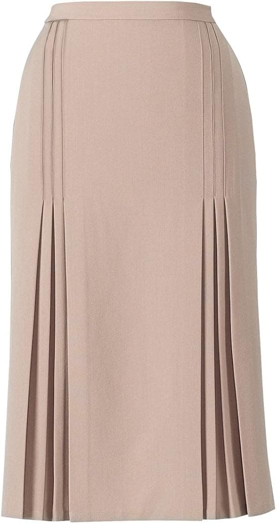 AmeriMark Tucks & Pleats Skirt Tan 8 Petite
