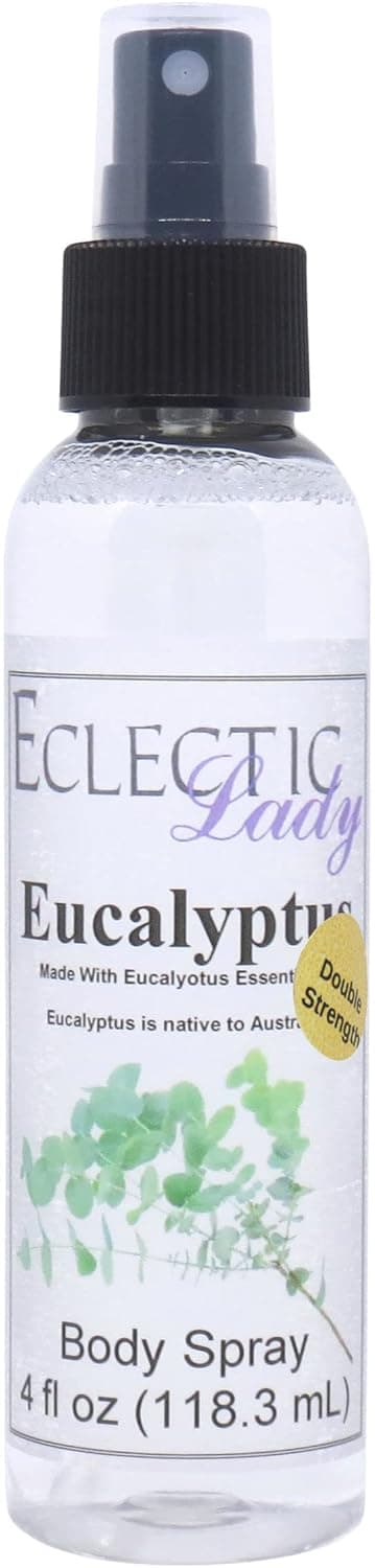 Eucalyptus Essential Oil Body Spray (Double Strength), 4 ounces