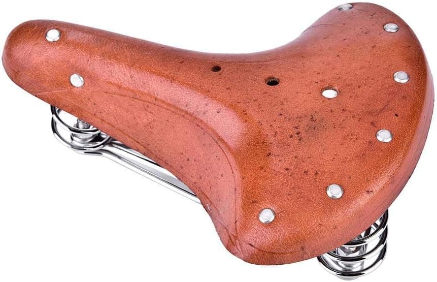 Comfortable Bike Saddles,Brown Comfortable Replacement Bicycle Saddle - Universal Fit for Exercise Bike and Moutain Bikes