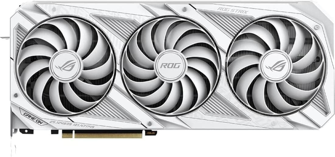ASUS ROG Strix NVIDIA GeForce RTX 3070 V2 White OC Edition Gaming Graphics Card (PCIe 4.0, 8GB GDDR6, LHR, HDMI 2.1, DisplayPort 1.4a, White Color Scheme, Axial-tech Fan Design, 2.9-Slot)