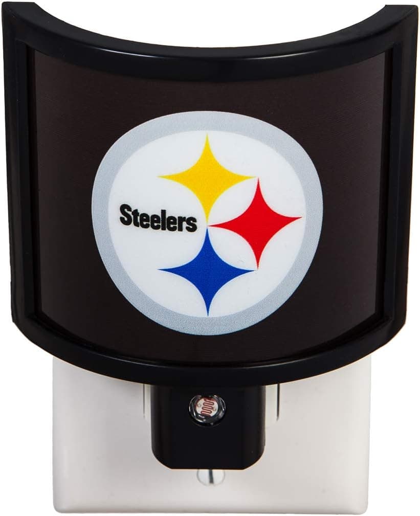 Team Sports America NFL Pittsburgh Steelers Glowing Auto Sensor Night Light - 4" Long x 4" Wide x 2" High