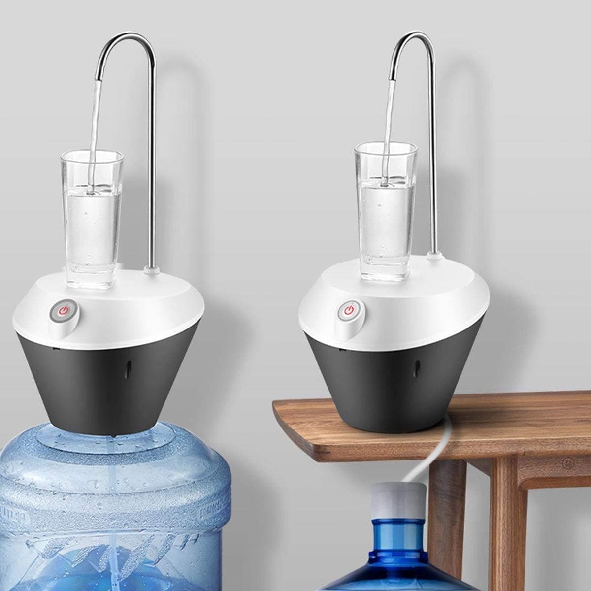 JSG. Electric Water Dispenser for Carafes, with Platform, for More Comfort Electric Pump, Automatic, USB Charging, Universal Device (Drink Water Comfortably)