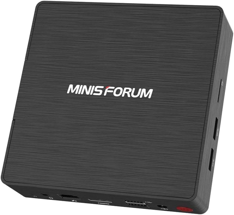 Mini PC Quad-Core Pentium Processor J3710 (up to 2.64GHz) 4G DDR3/128GB SSD HDMI/VGA Dual Display with Cooling System 4X USB Ports BT4.2 Dual WiFi