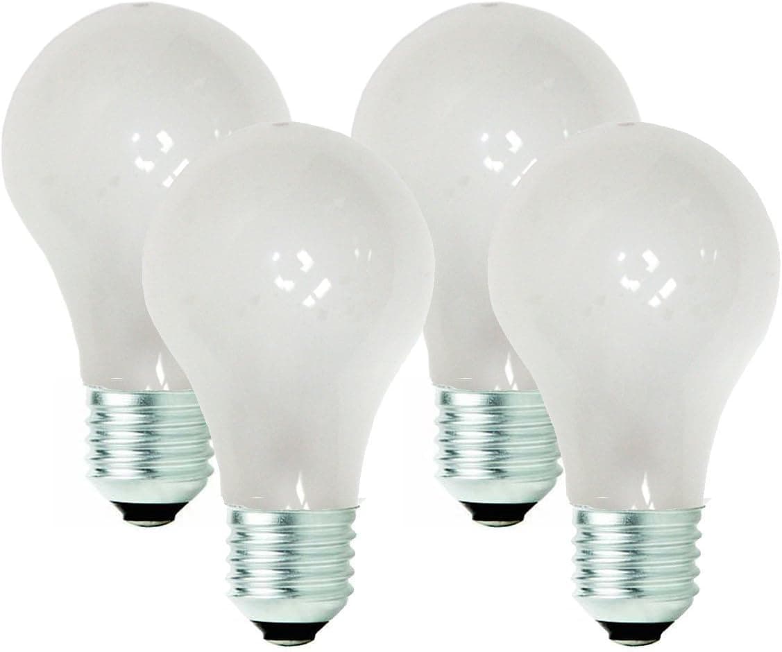 TCP 40 Watt Equivalent 4-pack, Value Halogen A19 Light Bulbs, Dimmable, Soft White 442229B4V