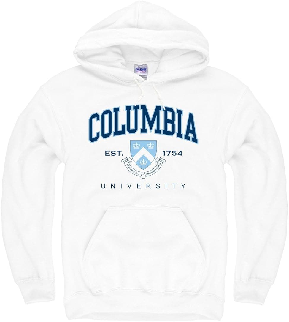 Shop College Wear Columbia University Men's Hoodie Sweatshirt-White