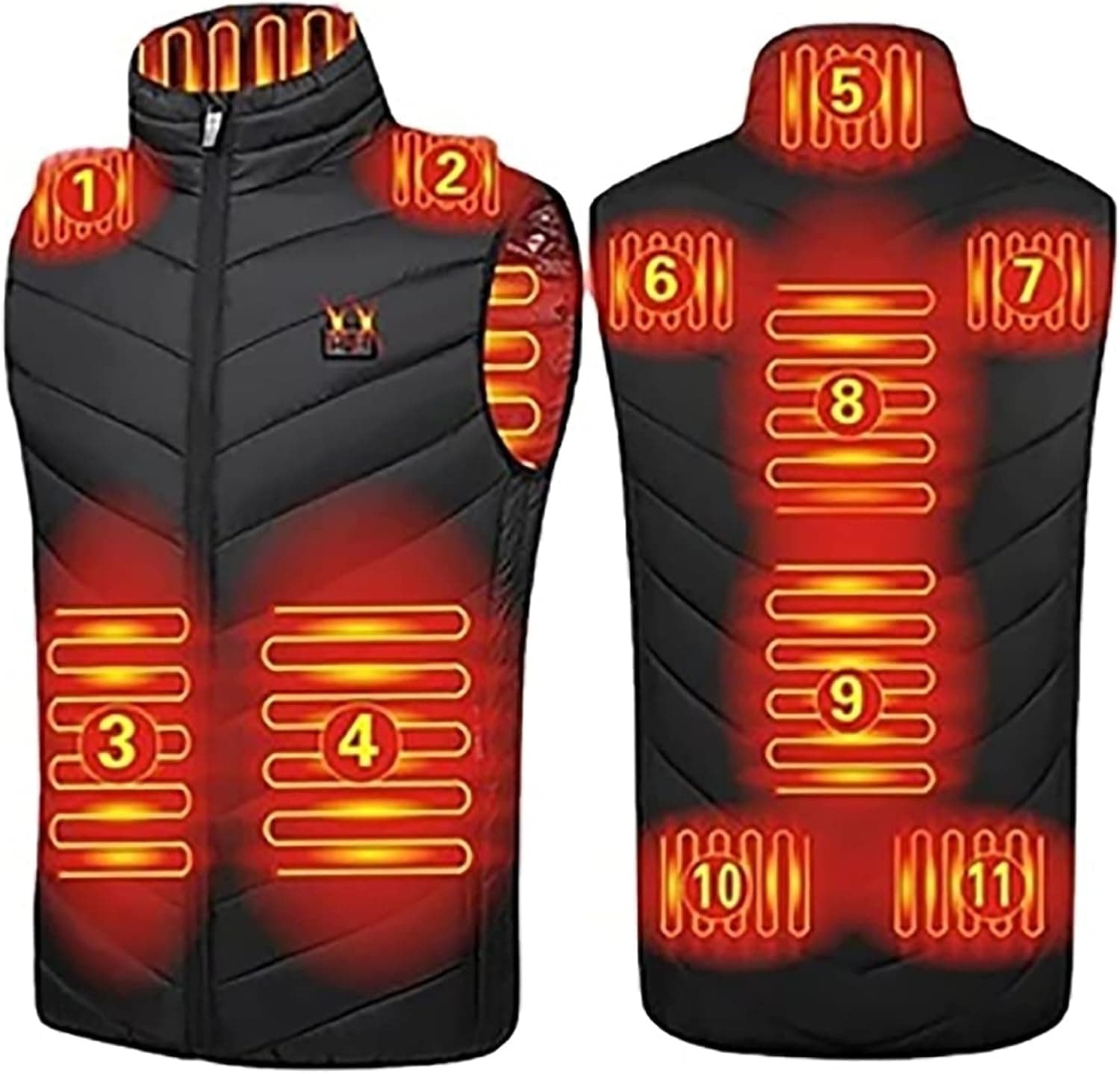 Heated Vest Men Women, USB Electric Heated Vest Warm with 3 Level Heat Settings, Heated Jacket Outdoor Motorcycle