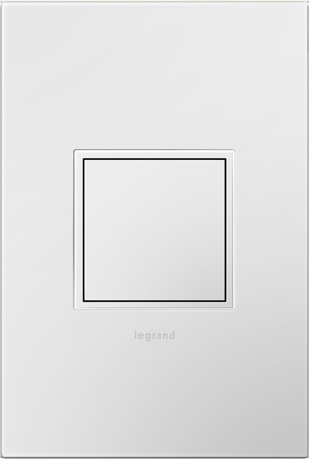PASS & SEYMOUR ARPTR151GW2 Adorne, 1 Gang, White, Pop Out Outlet