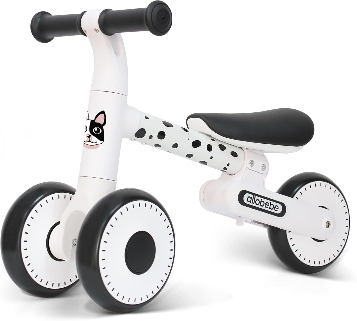 allobebe Baby Balance Bike 1 Year Old, Toddler First Mini Bike for 12-24 Month, Toys and Gifts for 1 Year Old Girls Boys, 4 Wheels Toddler First Bike