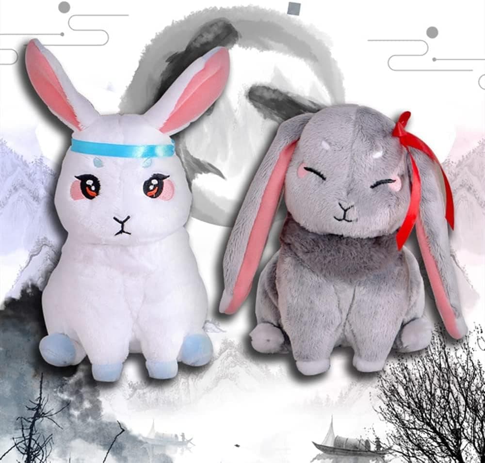 Ginkago 2Pack Grandmaster of Demonic Cultivation Wangji Wuxian Rabbit Plush Doll