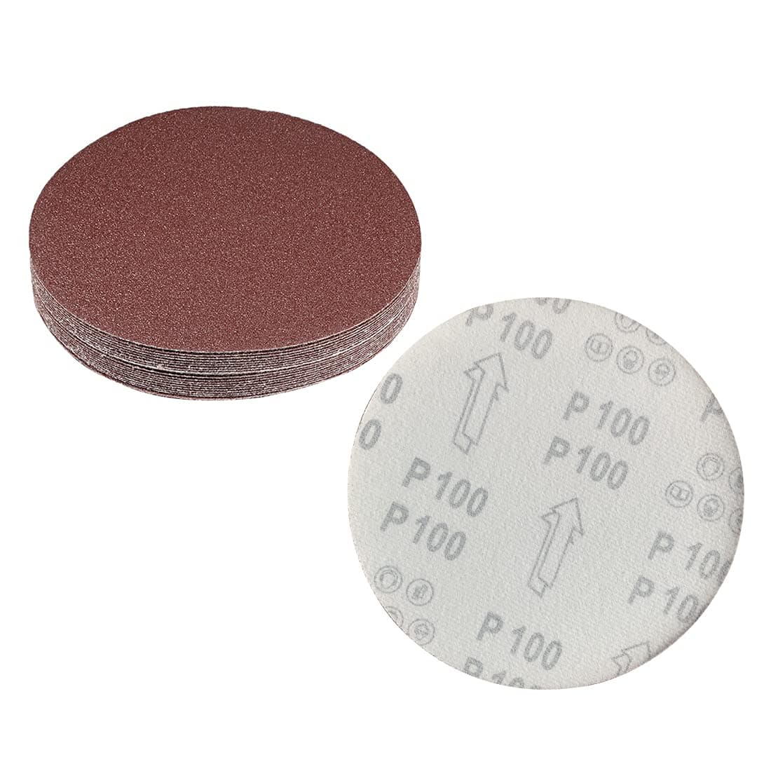 Adiyer [20 Pack] 7-inch 100 Grit Hook and Loop Sanding Discs Sandpaper, Aluminum Oxide Abrasive