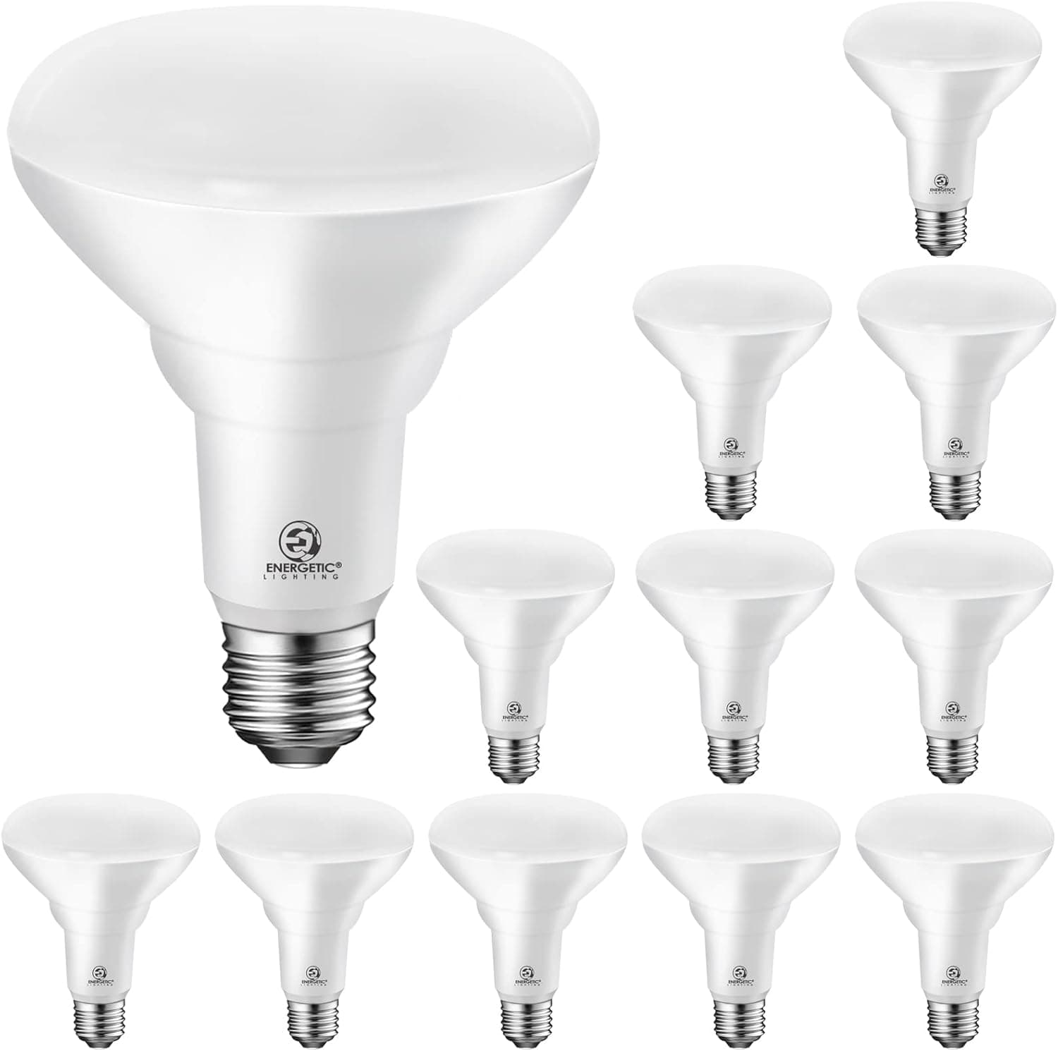 Energetic LED Recessed Light Bulbs BR30, 105W Equivalent, 1500LM, Dimmable, Soft White 2700K, Indoor Flood Lights for Recessed Cans, UL Listed, 12 Pack