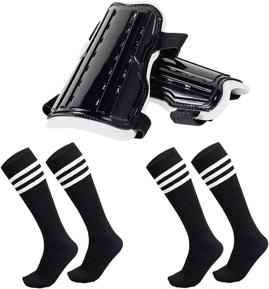 AnjeeIOT Shin Guards for Kids Soccer Shin Pad Protective Gear Football Guard Board Equipment Fit 5-10 Years Old Boys Girls