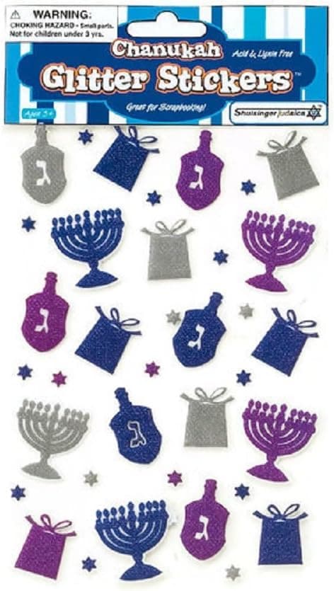 Chanukah Stickers Rite Lite TY-14345 Chanukah Glitter Stickers
