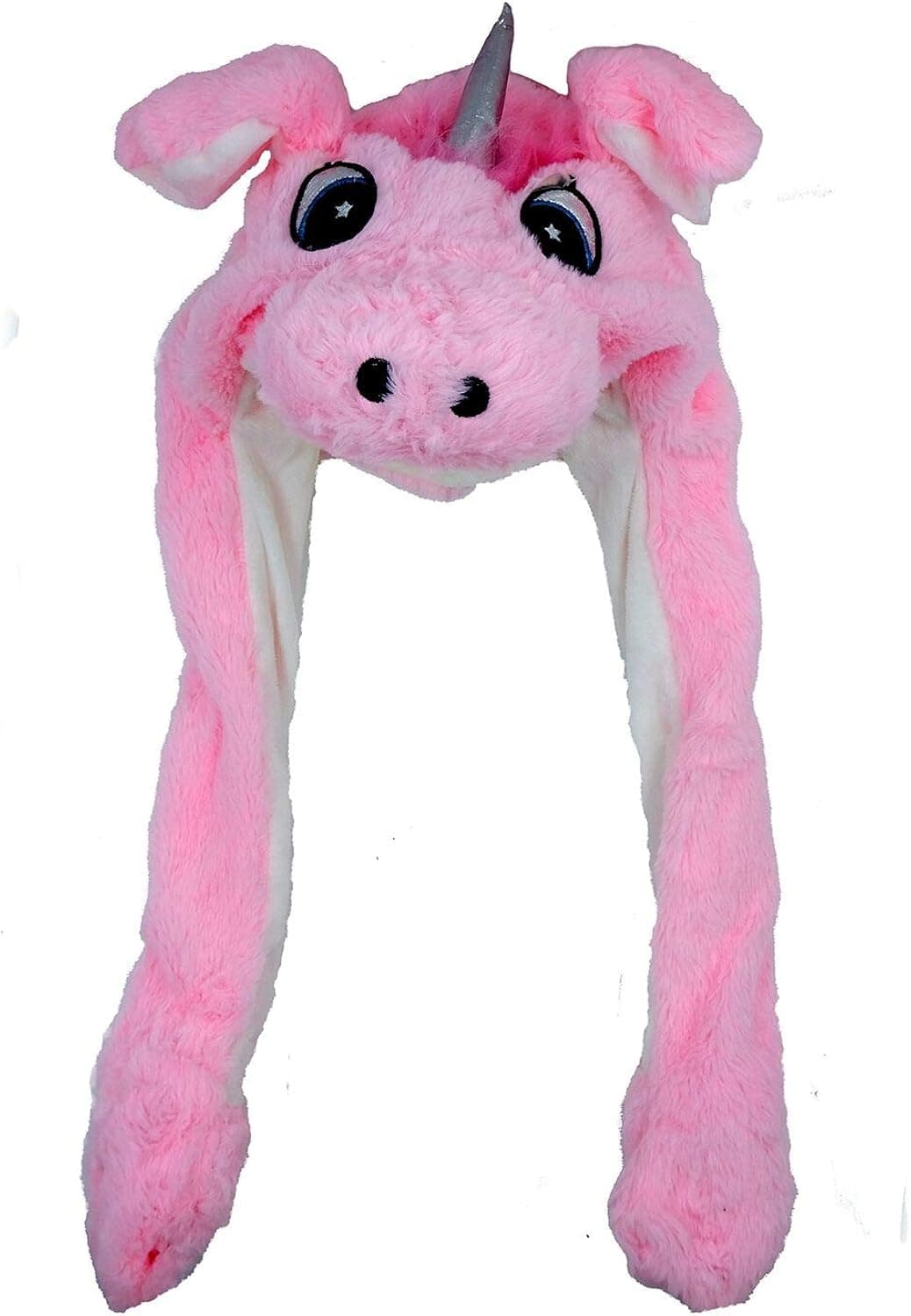 GEOOT Cute Plush Animal Head Winter pop up ears Hat toy Warm Winter Fashion Clothing Accessories