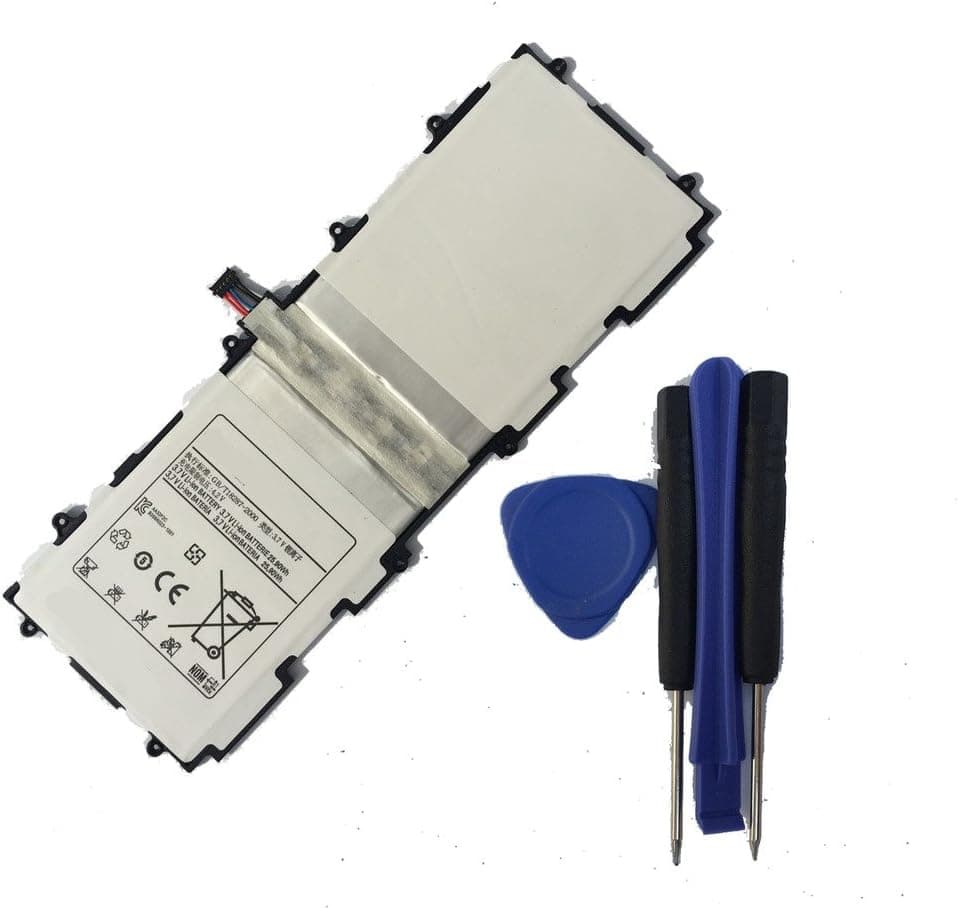 Etechpower Replacement 3.7V Tablet Battery for Samsung Galaxy Tab 2 10.1 SGH-I497 SGH-I497 SPH-P500 GT-P5113 GT-P5113TS GT-P5113ZWYXAR with Installation Tools