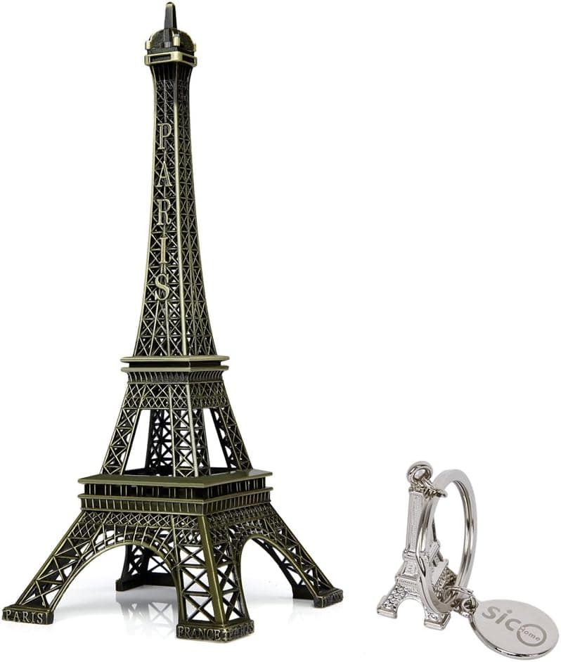 SICOHOME Eiffel Tower Statue,9.8inch,Bronze