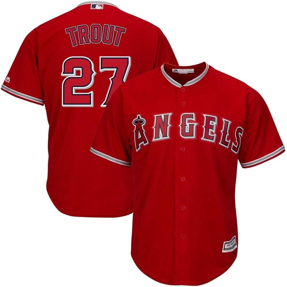 Outerstuff Mike Trout Los Angeles Angels MLB Infants 12-24 Months Red Alternate Cool Base Replica Jersey