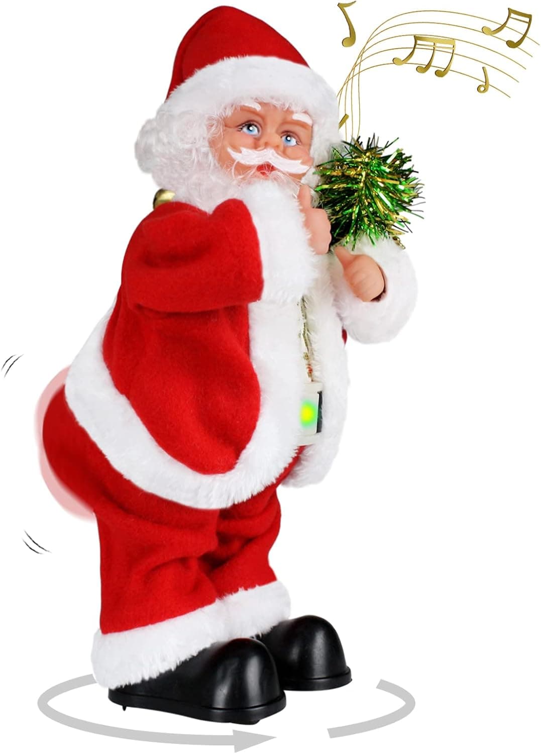 Gfilay Twerking Santa Claus,Animated Christmas Singing Santa Claus Doll Plush Interactive Dancing Santa Toys for Kids