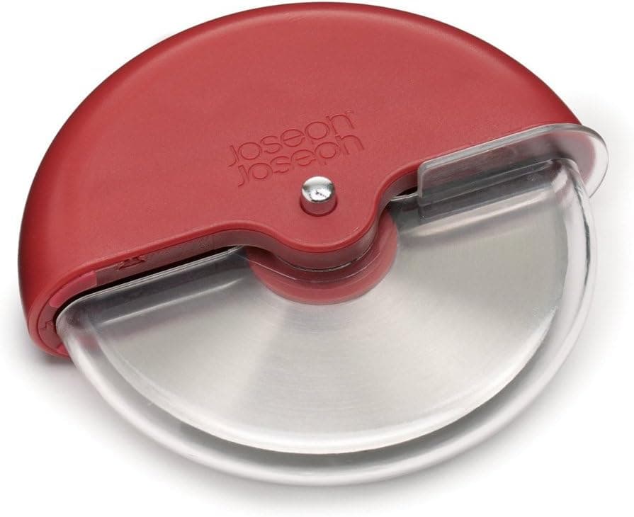 Joseph Joseph Scoot Pizza Wheel with Integrated Blade Guard, Red