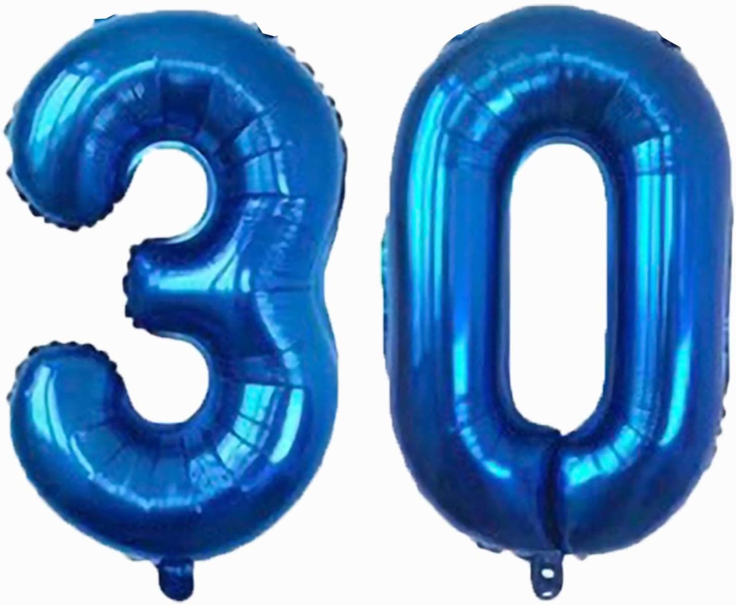 Aimto Navy Blue 30 Balloon Birthday Decorations-Large Mylar Foil Balloon for 30th Birthday Party Decorations 30th Anniversary - 40inch