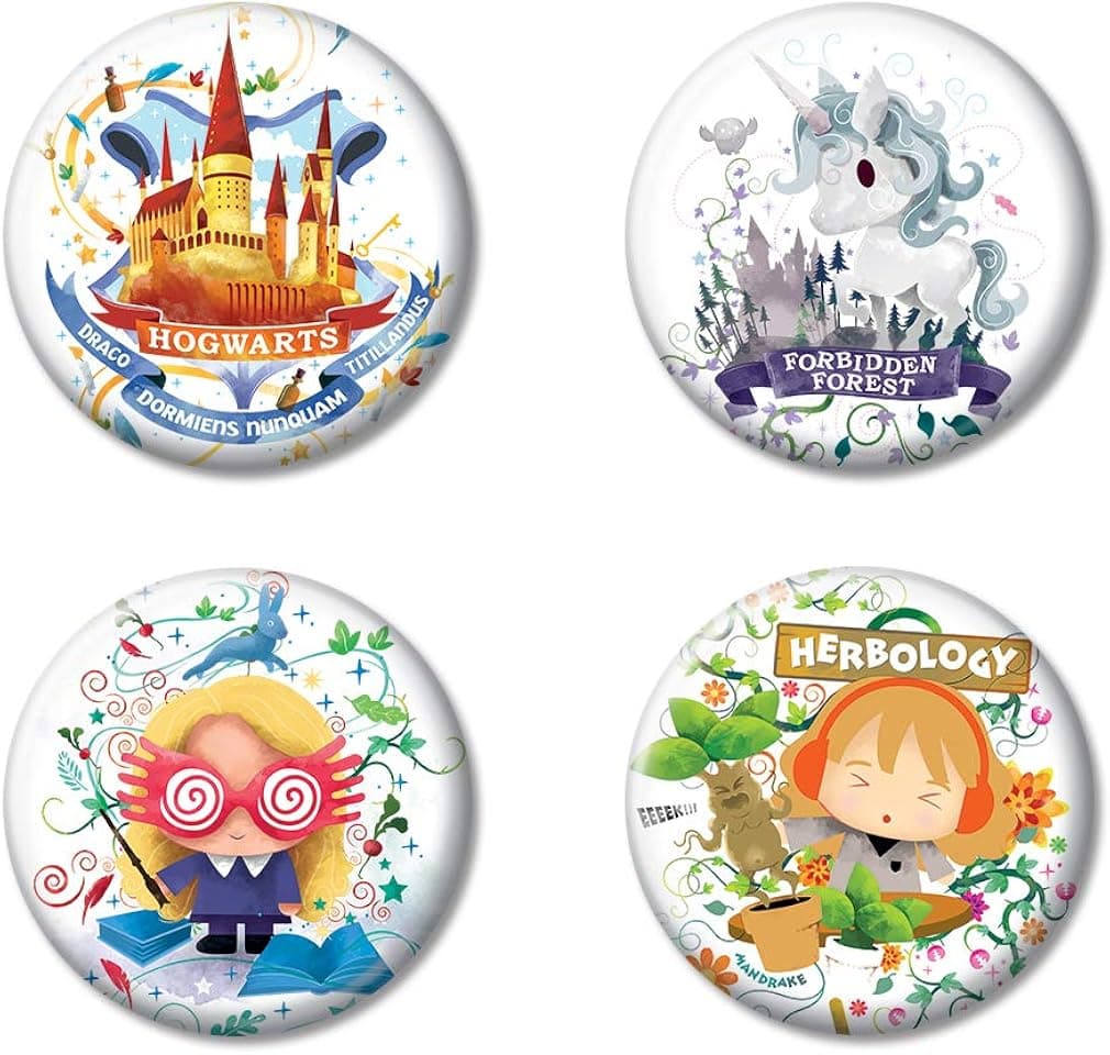 Ata-Boy Harry Potter Charms Assortment #2 Set of 4 1.25" Collectible Buttons