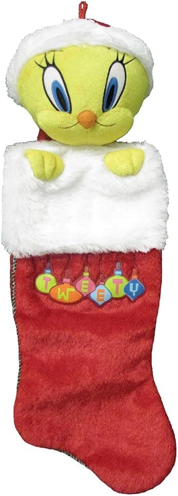 Kurt Adler Looney Tunes Tweety Bird Plush Head Stocking, 21-Inch