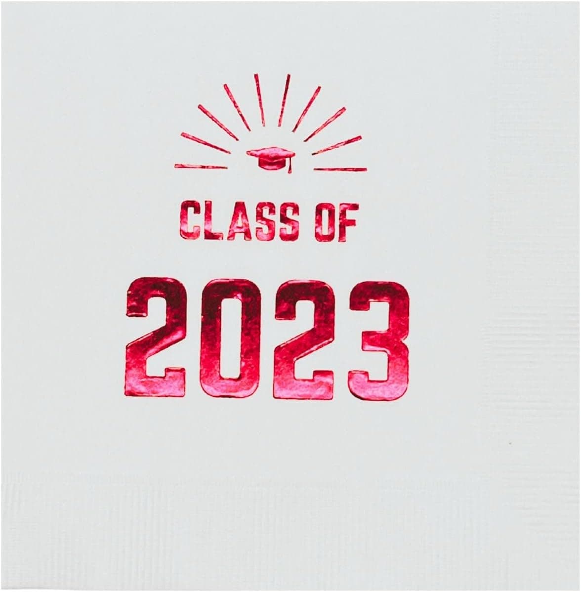 Paper Frenzy Graduation Party Napkins Class of 2023-25 pack, Red