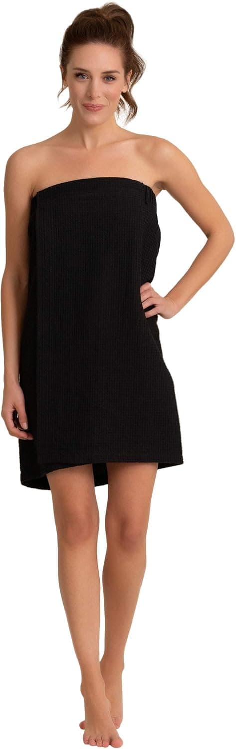 Women Waffle Spa/Bath Wrap Soft Light Comfortable Adjustable Closure, Dries Fast