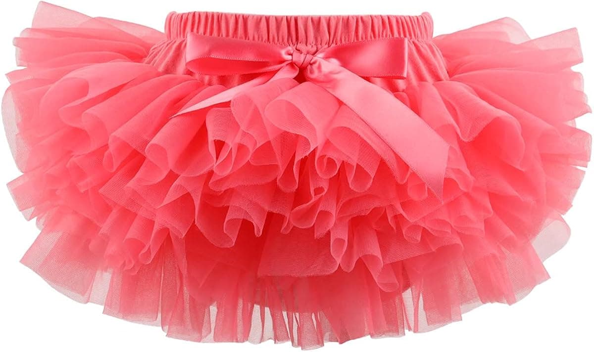 Slowera Baby Girls Fluffy Soft and Smooth Tutu Skirt with Diaper Cover